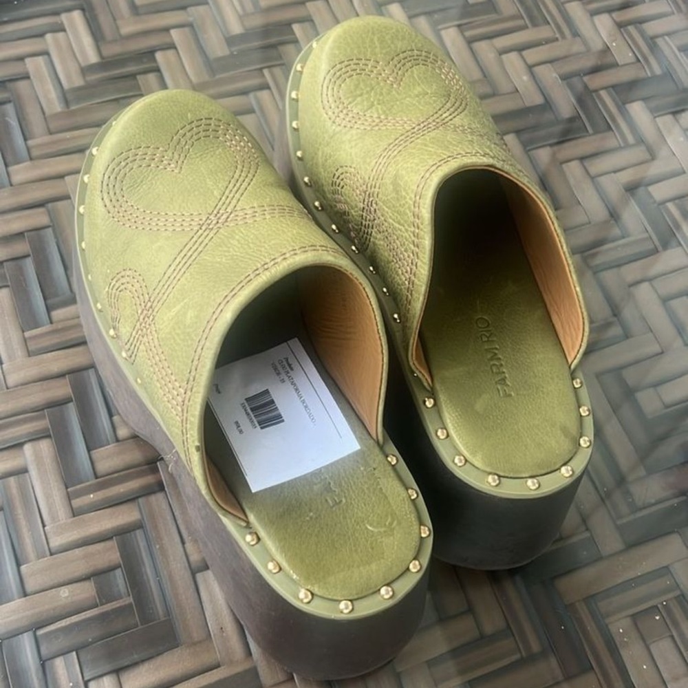 FAEM RIO GREEN CLOG- size 38 ( brand new, never worn) - Picture 2 of 2